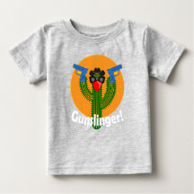 Gunslinger Kactus Design - Baby Fine Jersey T-Shir