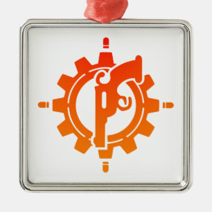 Gunslinger Sharpshooter Sniper Gunner DnD Julgransprydnad Metall