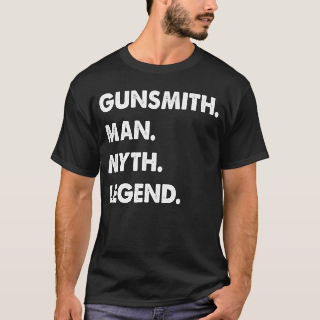 Gunsmith Man Myth Legend T Shirt (Framsida)