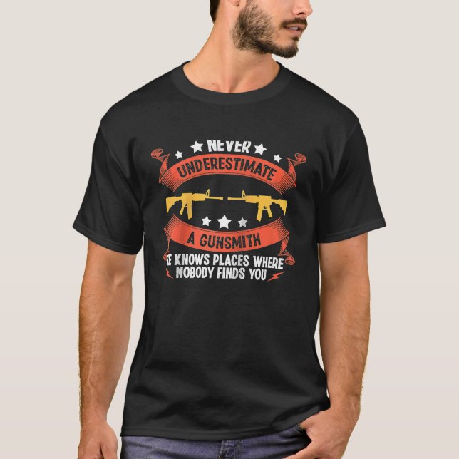 Gunsmithing Weapon Gunsmith Guns Maker citerar Rag T Shirt (Framsida)