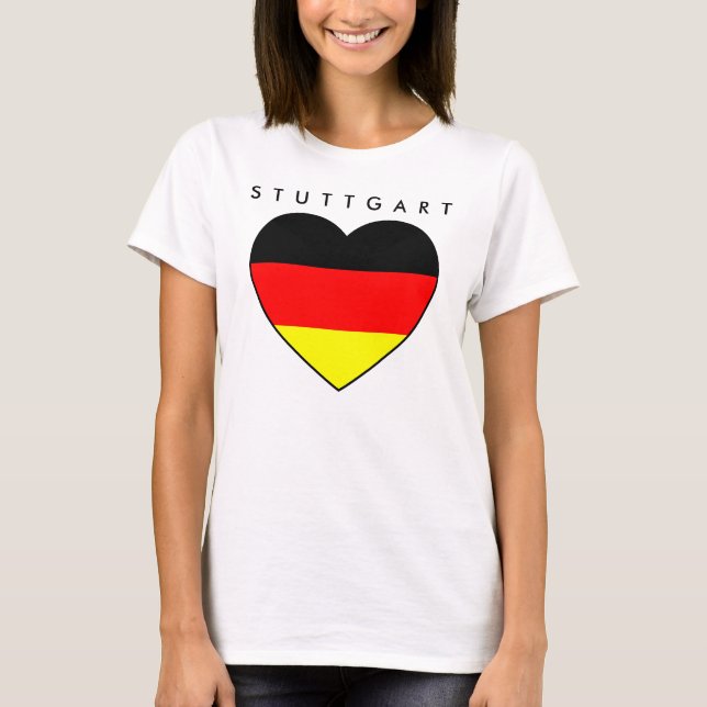 Günstiges Stuttgart-Herz-Shirt Deutschland WM 2010 Tröja (Framsida)