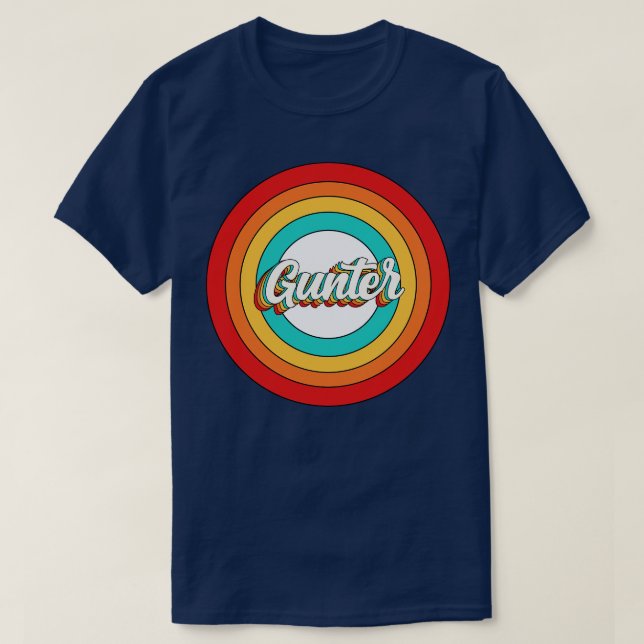 Gunter Namn Shirt Vintage Gunter Circle T (Design framsida)