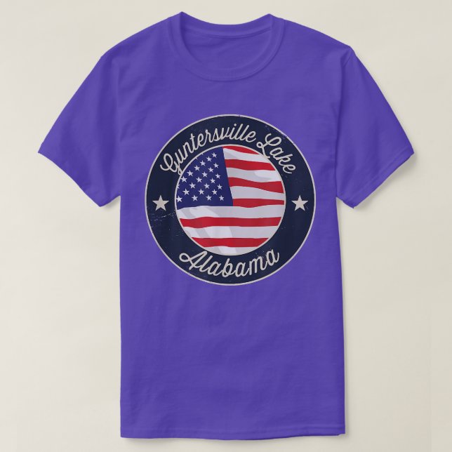 Guntersville Lake - Patriotic Alabama Souvenir T-S T Shirt (Design framsida)