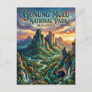 Gunung Mulu nationalpark Malaysia Vykort