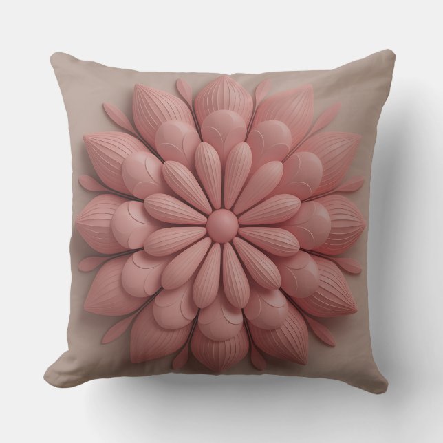 Gunungan Petal Echo 3D Batik-mönster Kudde (Framsida)