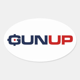 GunUp-etikett för Fantastisk Ovalt Klistermärke