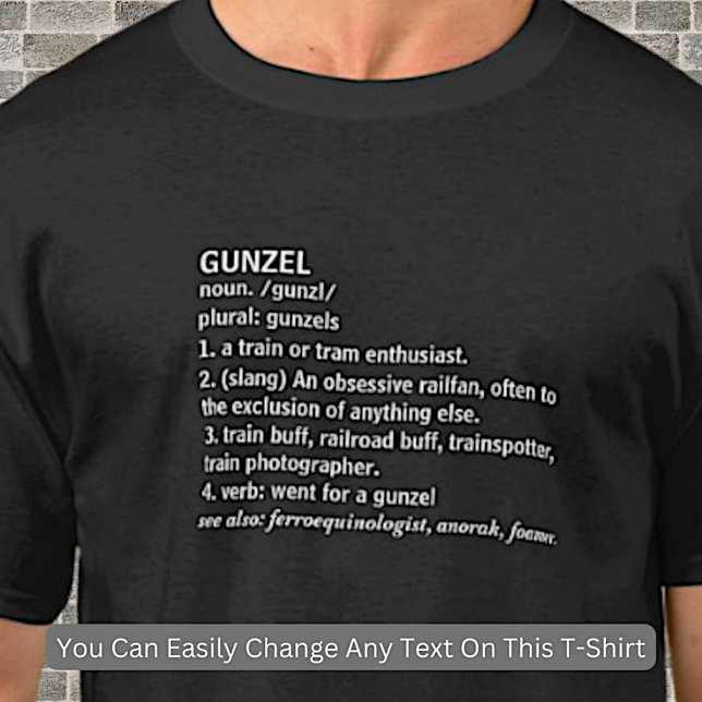 Gunzel - Steam Diesel Tåg Enthusiast Railfan T Shirt (Skapare uppladdad)