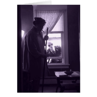 Guppa att plira in i livet av en människa hälsningskort