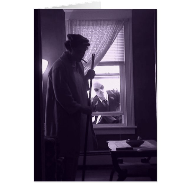 Guppa att plira in i livet av en människa hälsningskort (Framsidan)