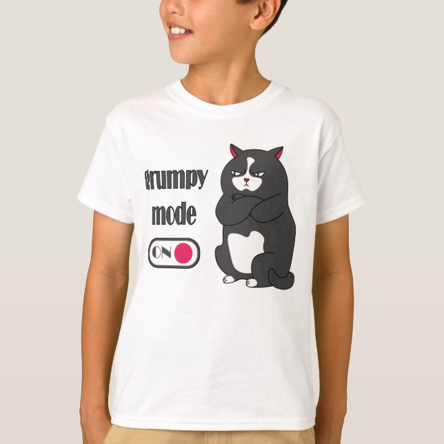 Guppläge på lustig tjock, katt T-Shirt (Framsida)