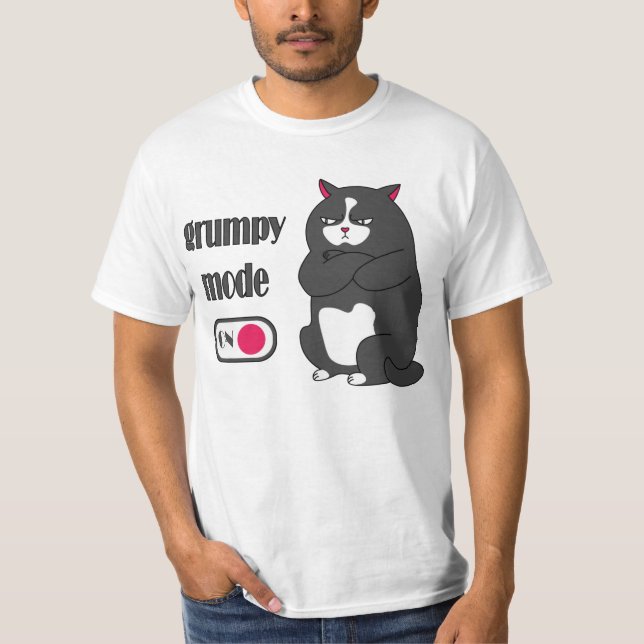 Guppläge på lustig tjock, katt T-Shirt (Framsida)