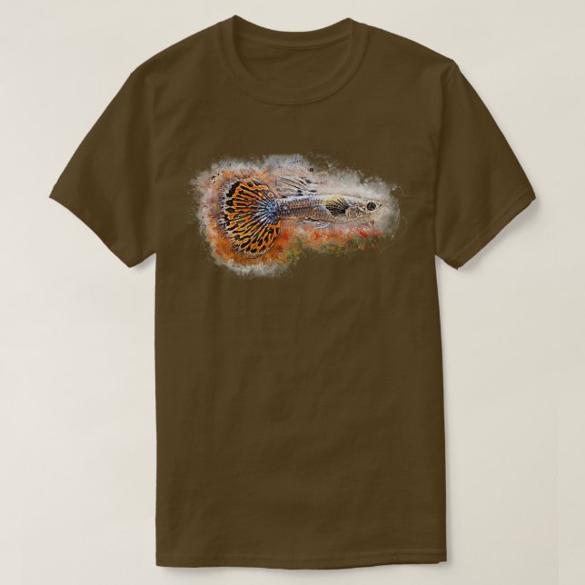 Guppy Elephant Ear Poecilia reticulata T Shirt (Design framsida)