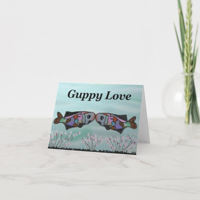 Guppy kärlek tack kort (Framsida)
