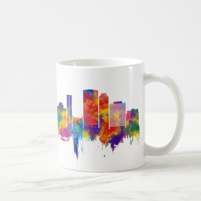 Gurgaon Haryana Skyline Kaffemugg (Höger)