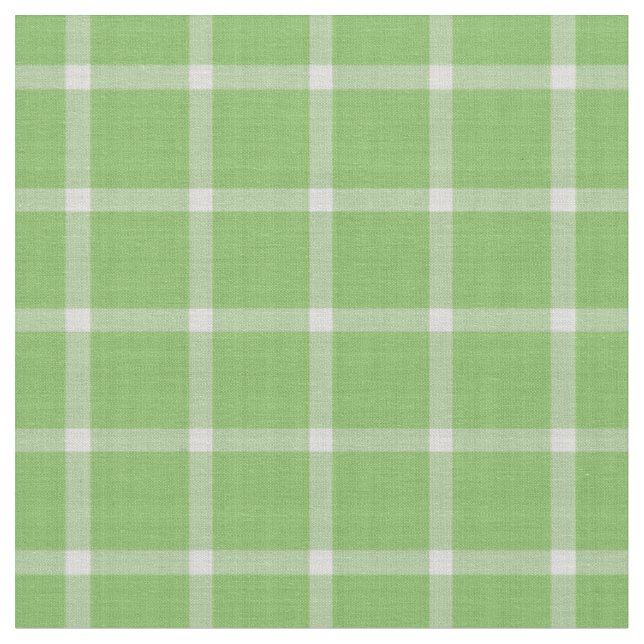 Gurka Grön och vit rutig gingham Tyg (Närbild)