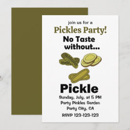 Gurka Inlagda Gurkor Inget Smak Utan Pickle Party Inbjudningar