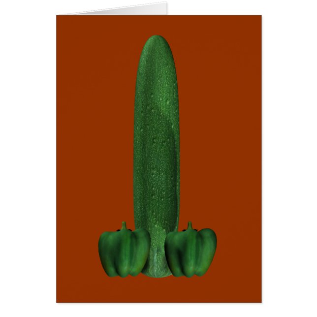 Gurka och paprika hälsningskort (Framsidan)