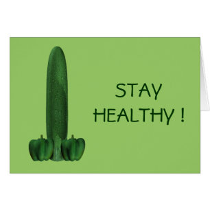 Gurka och paprika hälsningskort