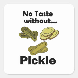Gurka Pickles Inget Smak Utan Pickle Fyrkantigt Klistermärke