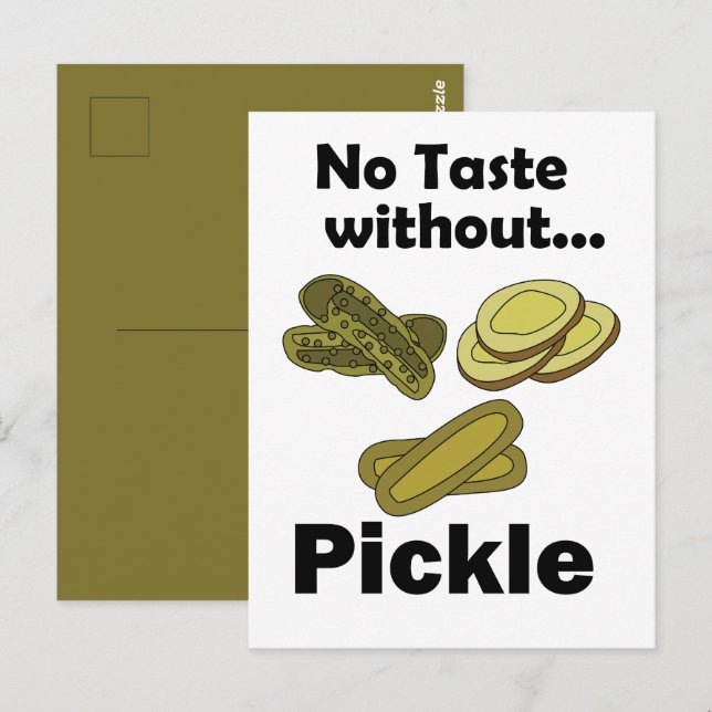Gurka Pickles Inget Smak Utan Pickle  Vykort (Fram/baksida)