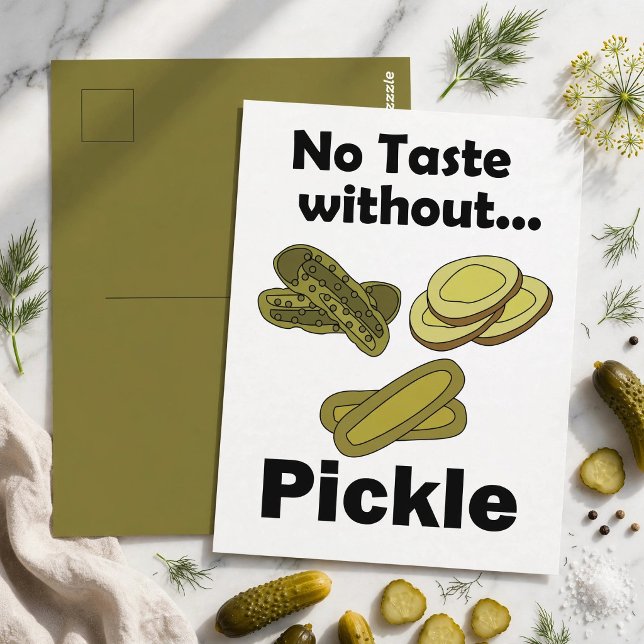 Gurka Pickles Inget Smak Utan Pickle  Vykort (Skapare uppladdad)