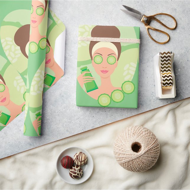 Gurka Spa Ansiktsbehandling Skönhetssalong Presentpapper (Skapare uppladdad)