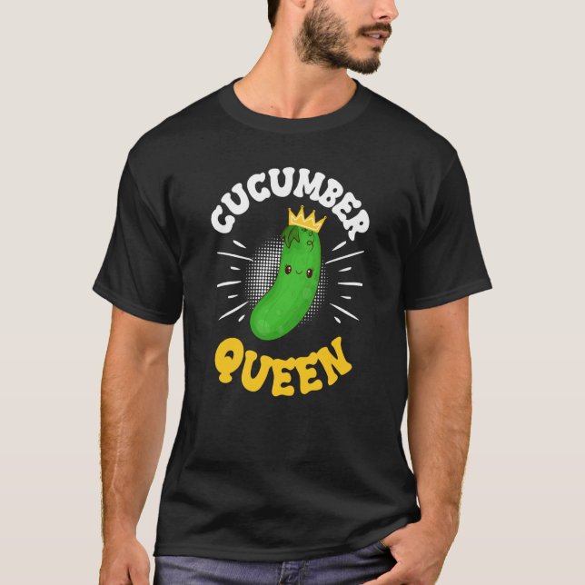 Gurkdrottning Frukt Grönsak Mors Dag Trädgård T Shirt (Framsida)