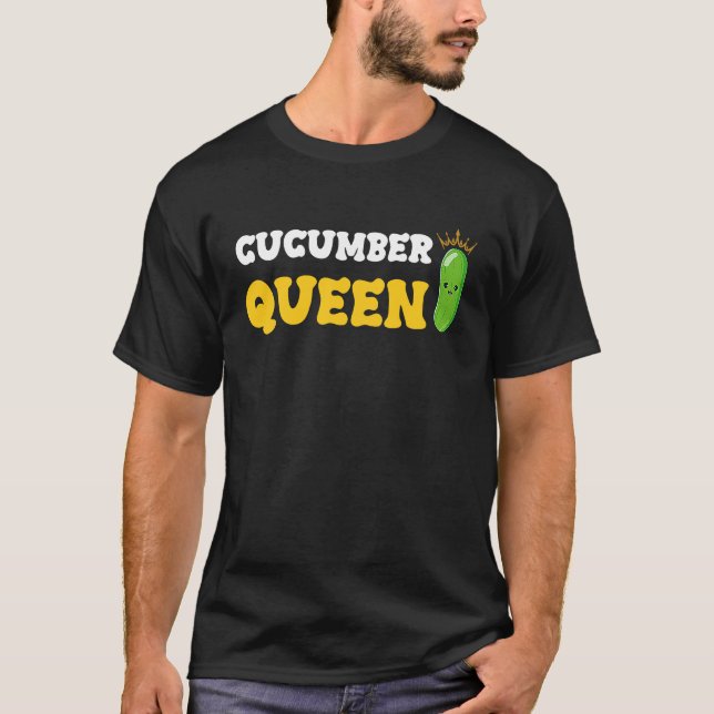 Gurkdrottning Frukt Grönsak Mors Dag Trädgård T Shirt (Framsida)