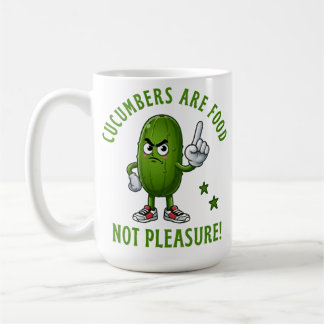 Gurkor Är Mat Inte Nöje Rolig Grönsak Kaffemugg