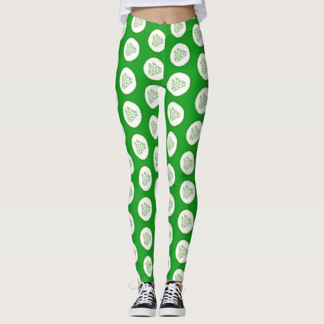 Gurkskivor mönster leggings (Framsida)