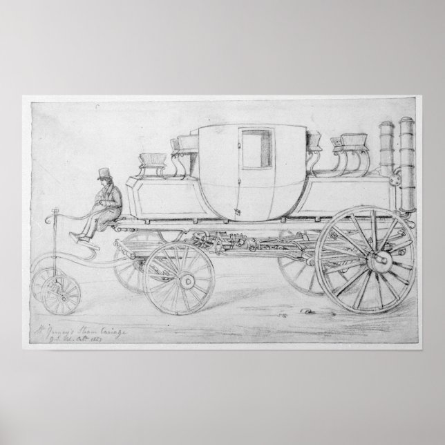 Gurneys ångtransport, 1827 poster (Framsidan)