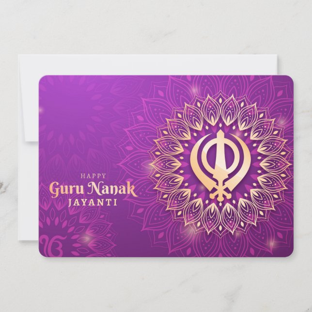Guru Nanak Högtids Kort (Framsida)