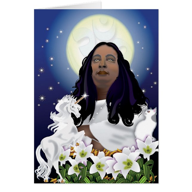 Guru och Måne Hälsningskort (Framsidan)