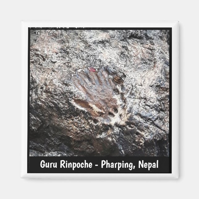 Guru Rinpoche Hand Imprint, Pharping Cave - Nepal Magnet (Framsidan)