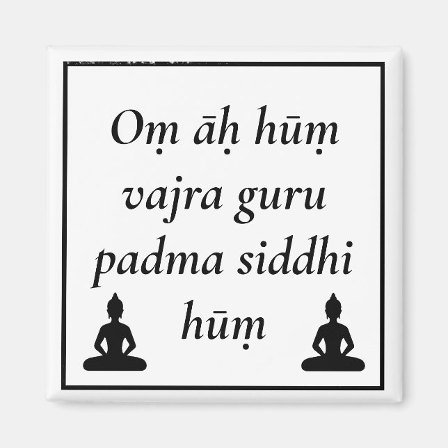 Guru Rinpoche Mantra - Padmasambhava Buddha Magnet (Framsidan)