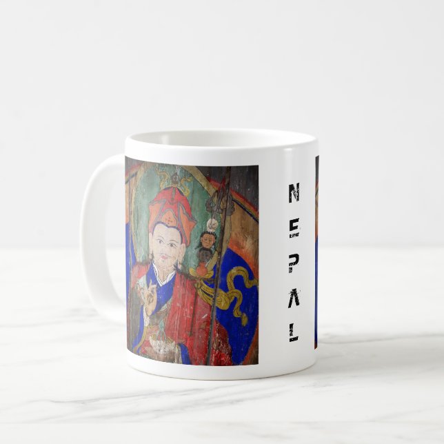 Guru Rinpoche, Padmasambhava Buddha - Himalayas Kaffemugg (Framsida vänster)