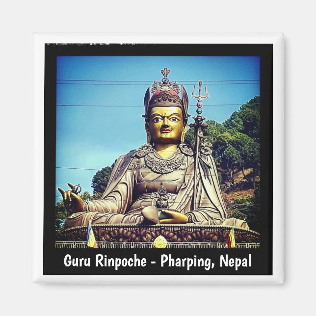 Guru Rinpoche, Padmasambhava, Pharping - Nepal Magnet (Framsidan)