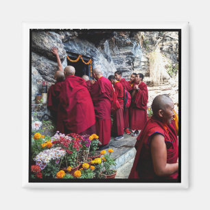 Guru Rinpoche, Pharping Cave, Munk - Nepal Magnet