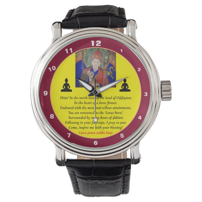 Guru Rinpoche & Seven Line Prayer /Padmasambhava Armbandsur (Framsida)