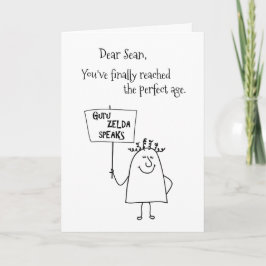 Guru Zelda Add a Namn Funny Quote Birthday Kort