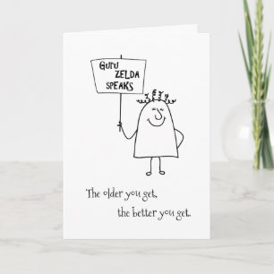 Guru Zelda Add Namn-Age Bunch of Birthday Hälsning Kort