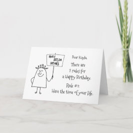 Guru Zelda citerar Funny Ord av Wisdom Birthday Kort