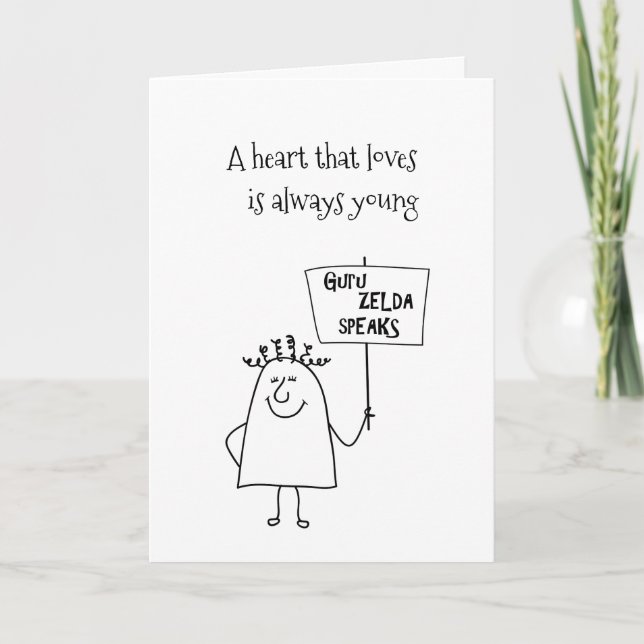 Guru Zelda-högtalarRoligten Anpassa det på årsdage Kort (Framsida)