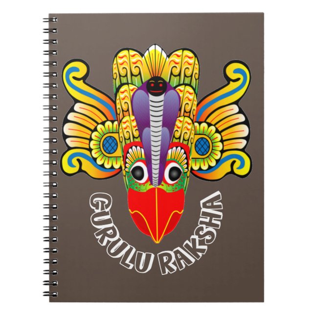 Gurulu Raksha Sri Lankas demondesign Anteckningsbok (Framsidan)