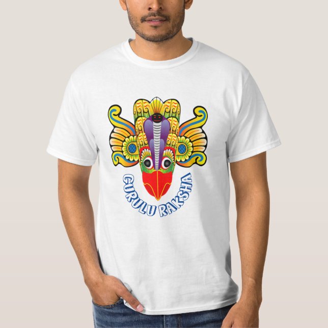 Gurulu Raksha Sri Lankas demondesign T-Shirt (Framsida)