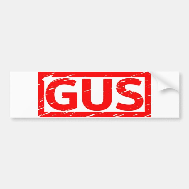 Gus-frimärke Bildekal (Framsidan)