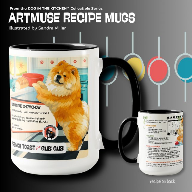 GUS GUSI Chow Art Muse Recept Mugg (Skapare uppladdad)