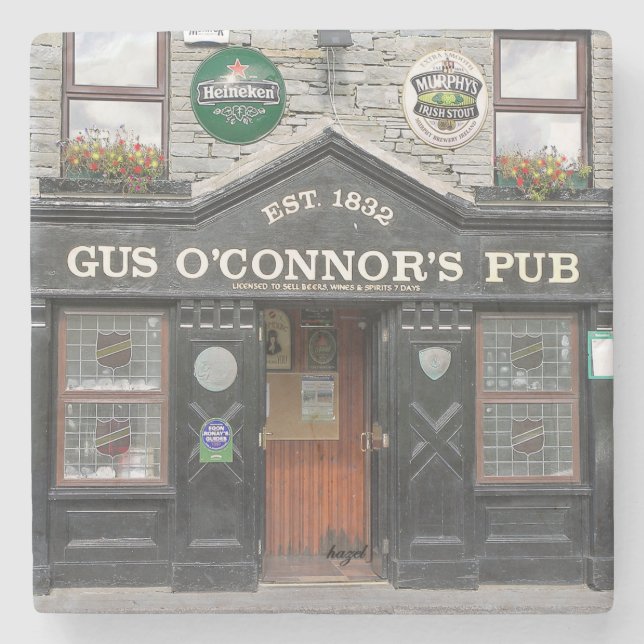 Gus-nolla Connors, Doolin, Co. Clare, irländsk Stenunderlägg (Framsidan)