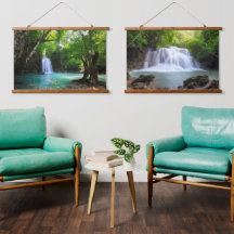 Gushing Relaxing Waterfall i Tropiska regnskogar