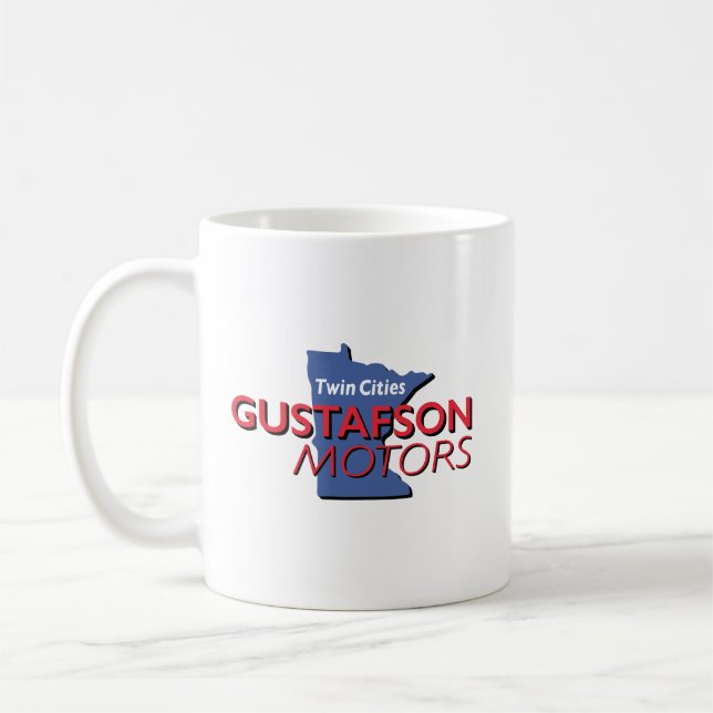 Gustafson Motors Wordmark Design Mugg (Vänster)